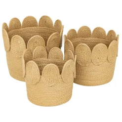 Lot de 3 paniers ronds 