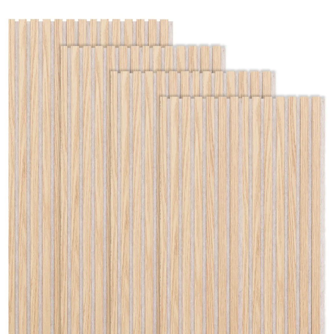 Lot de 4 panneaux décoratifs tasseaux bois "Colva"