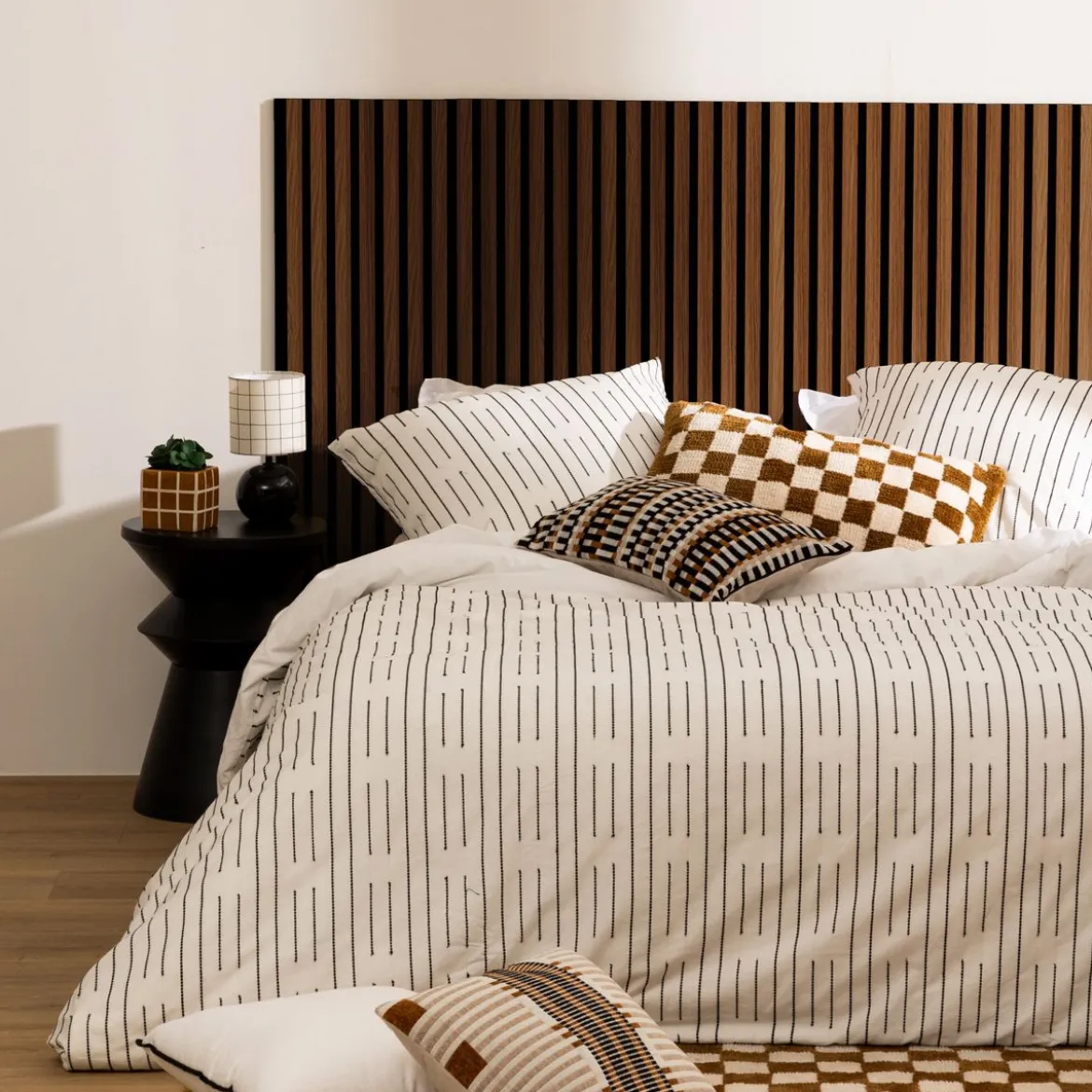 Lot de 4 panneaux décoratifs tasseaux bois Colva