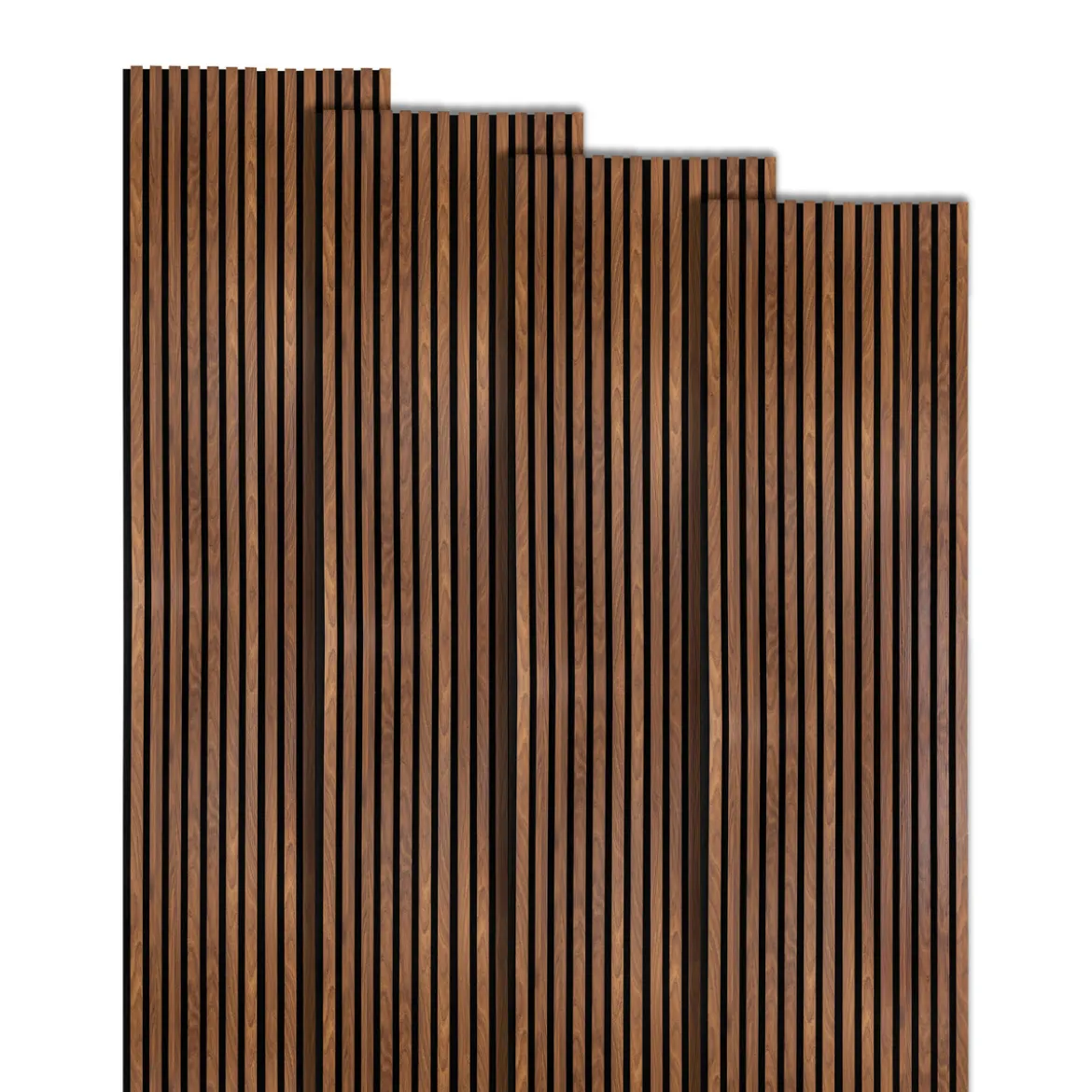 Lot de 4 panneaux décoratifs tasseaux bois Colva