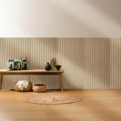 Lot de 2 panneaux décoratifs tasseaux bois "Colva"