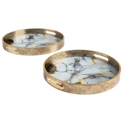 Lot de 2 plateaux 