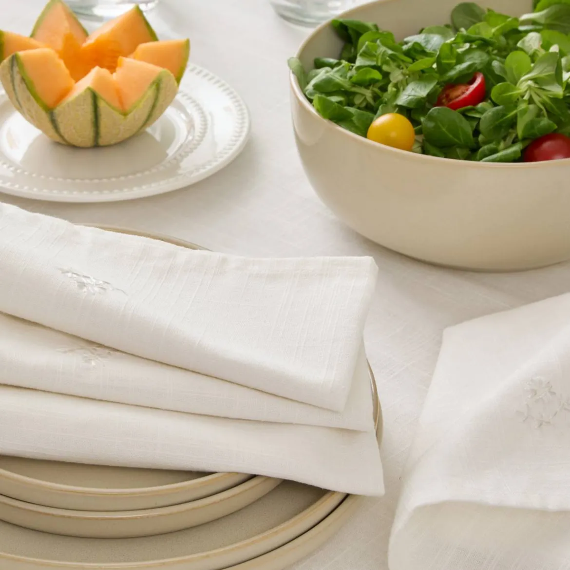 Lot de 4 serviettes de table "Joy"