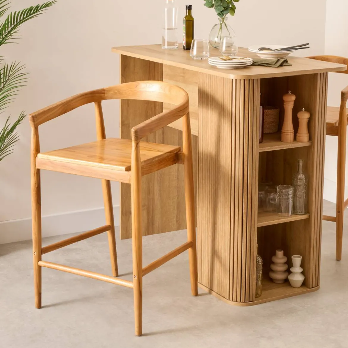 Lot de 2 tabourets de bar "Miyako"