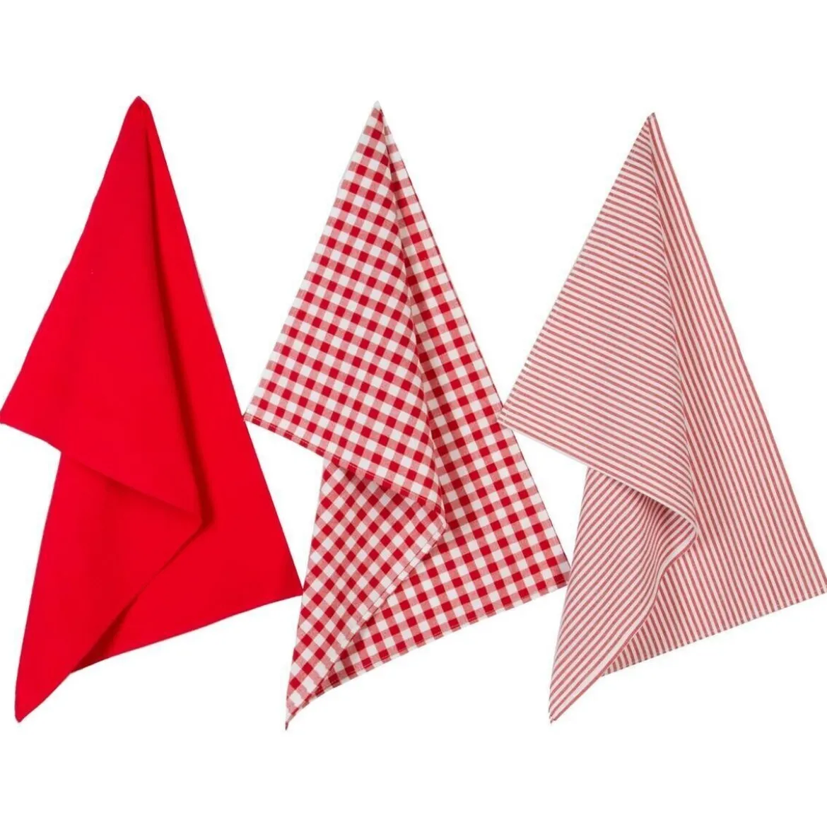 Lot de 3 torchons coton