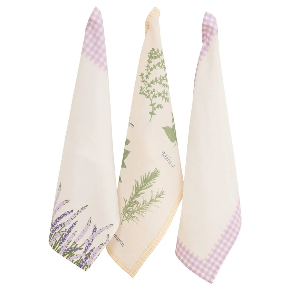 Lot de 3 torchons "Garrigue"
