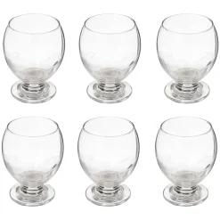Lot de 6 verres à vin  "Enric'Eau"