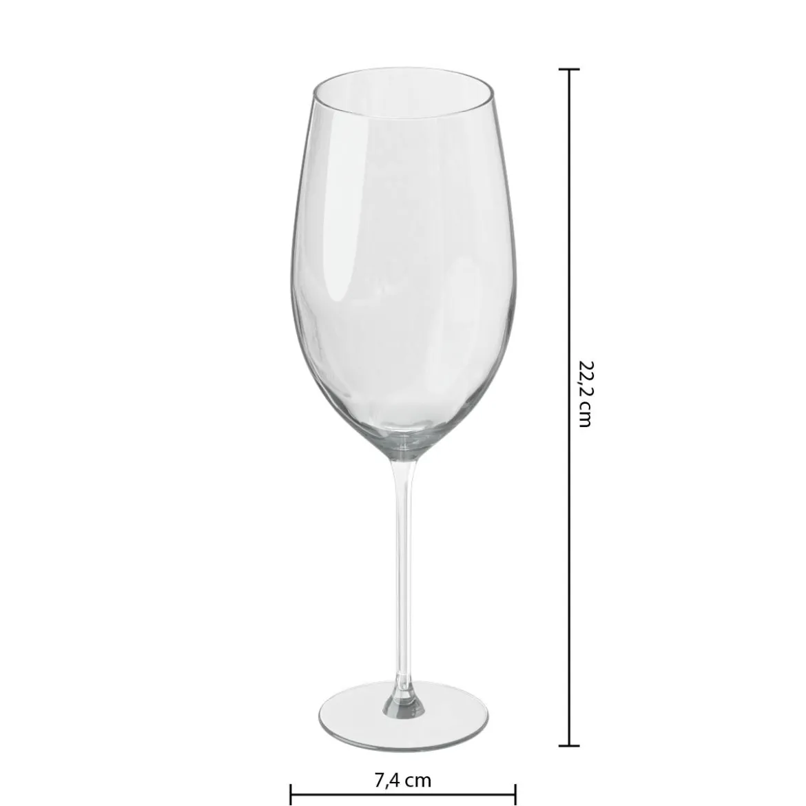 Lot de 6 verres à vin "Lina"
