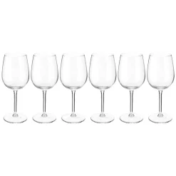 Lot de 6 verres à vin  "Orpea"