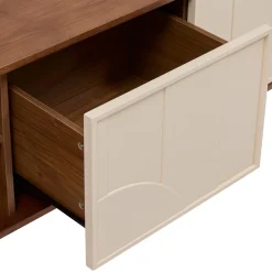 Meuble TV 2 portes 4 étagères 