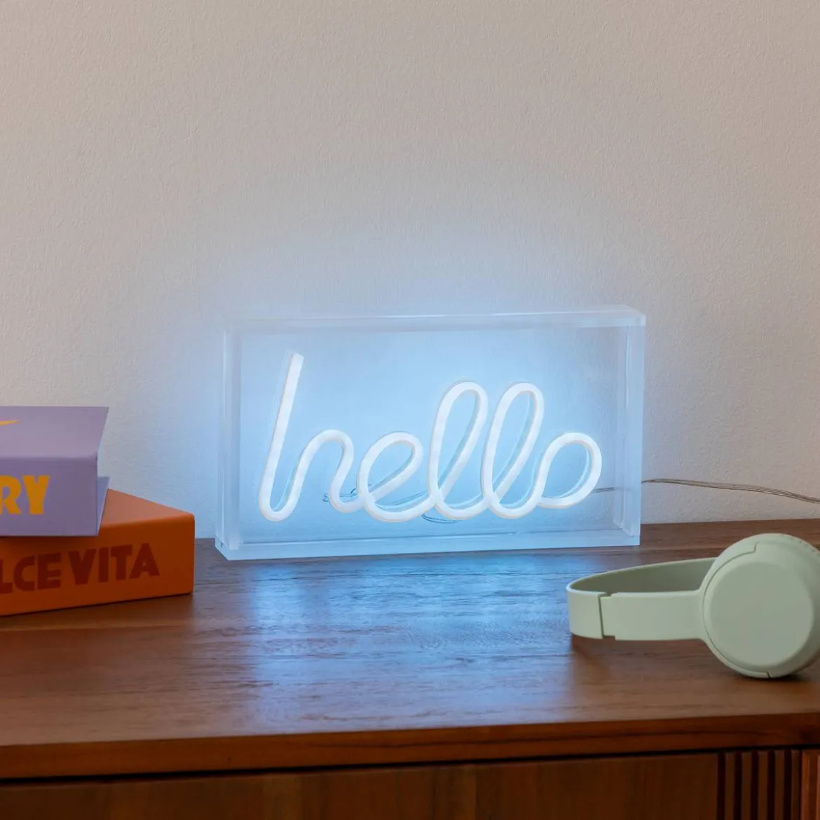 Néon à poser LED "Hello"
