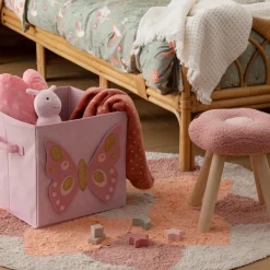 Panier de rangement enfant papillon 