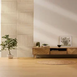 Panneau décoratif tasseaux bois 