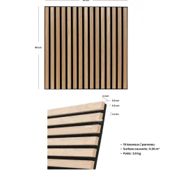 Panneau décoratif tasseaux bois 