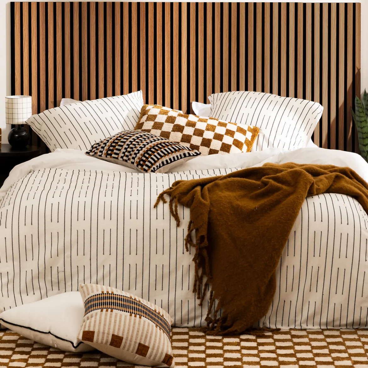Panneau décoratif tasseaux bois "Colva"