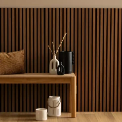 Panneau décoratif tasseaux bois