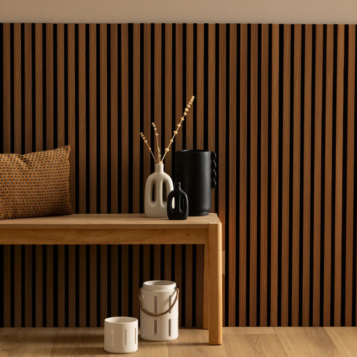 Panneau décoratif tasseaux bois "Colva"