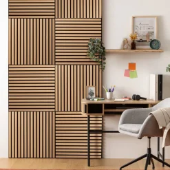 Panneau décoratif tasseaux bois 