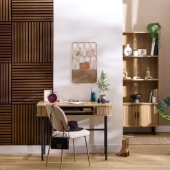 Panneau décoratif tasseaux bois