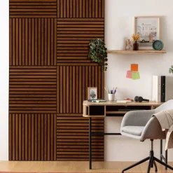 Panneau décoratif tasseaux bois