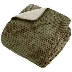 Plaid flanelle effet sherpa