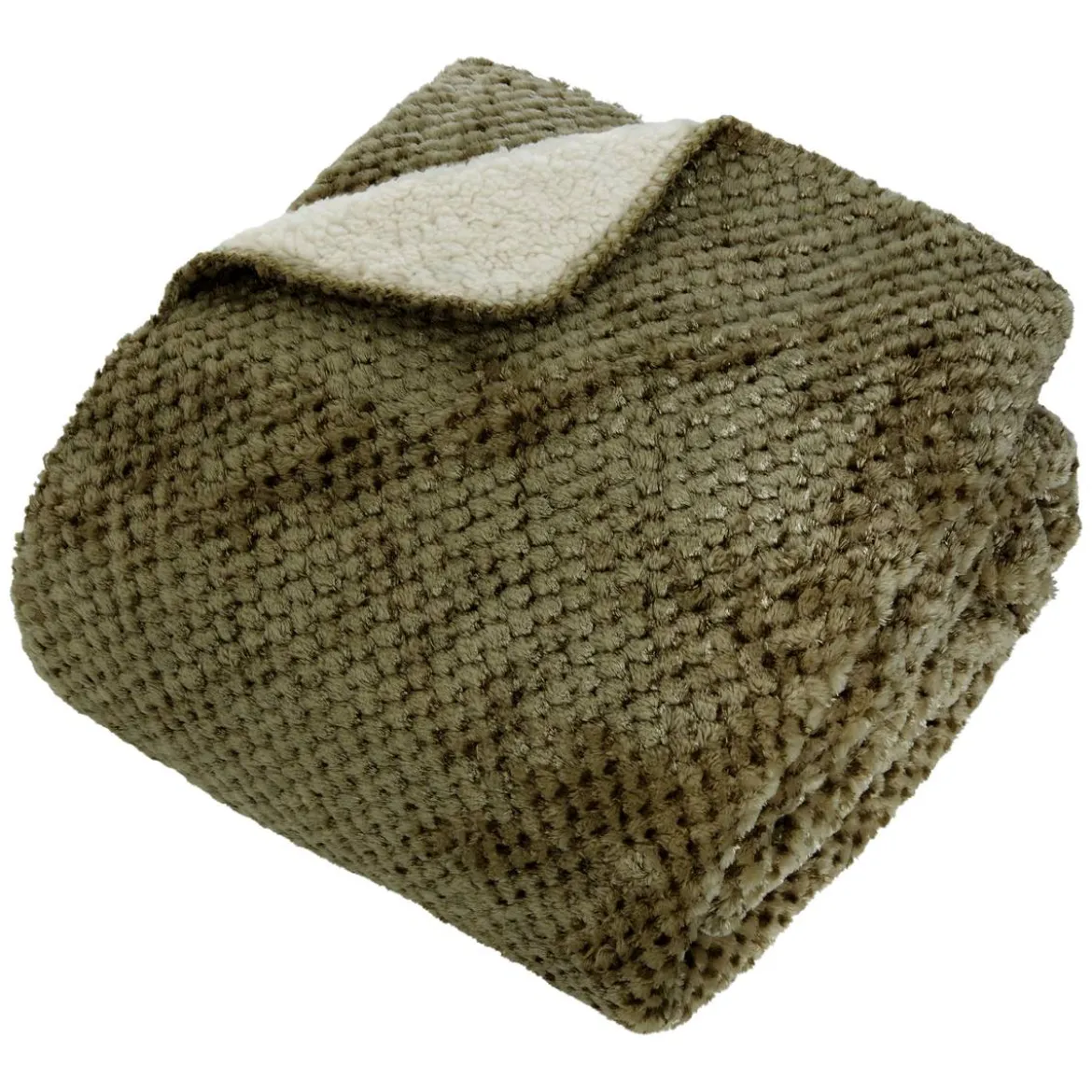Plaid flanelle effet sherpa "Lyno"