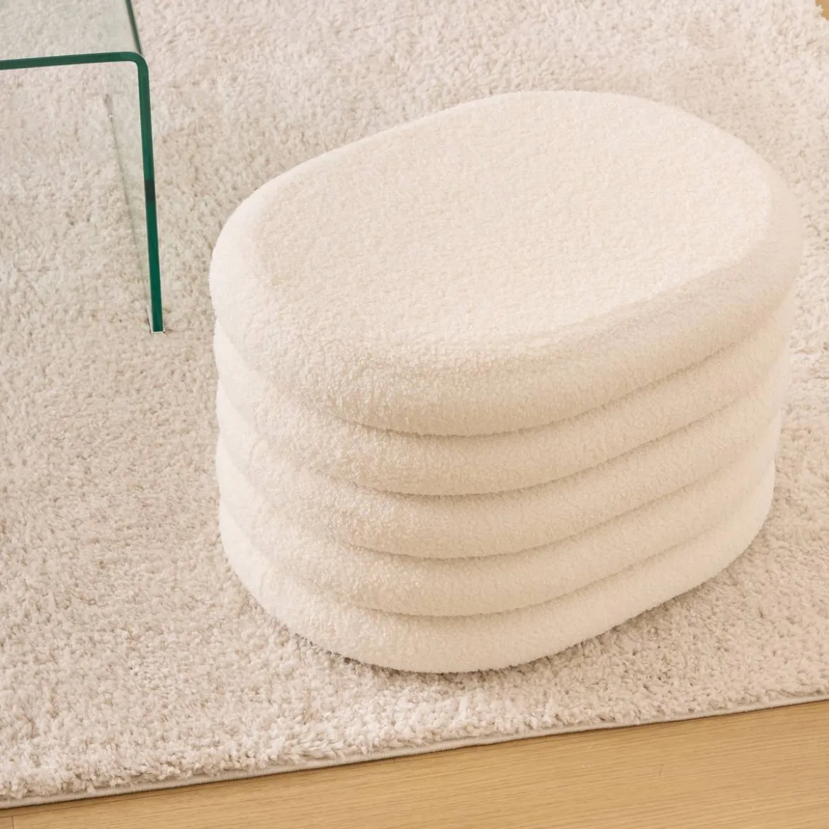 Pouf coffre bouclette "Giulia"
