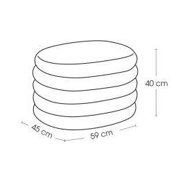 Pouf coffre bouclette