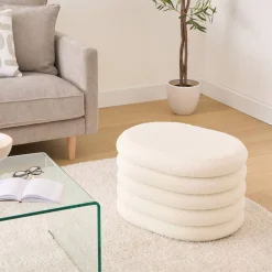 Pouf coffre bouclette