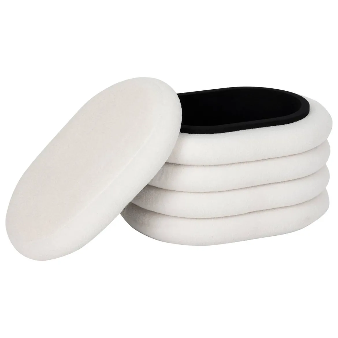 Pouf coffre bouclette "Giulia"