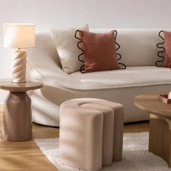 Pouf velours 