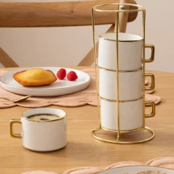 Rack 4 mugs  "Arya"