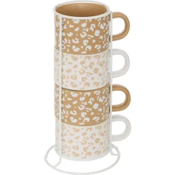 Rack 4 mugs "Leopardi"