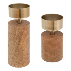 Set de 2 bougeoirs