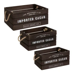 Set de 3 cagettes bois 