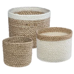 Set de 3 paniers, jute