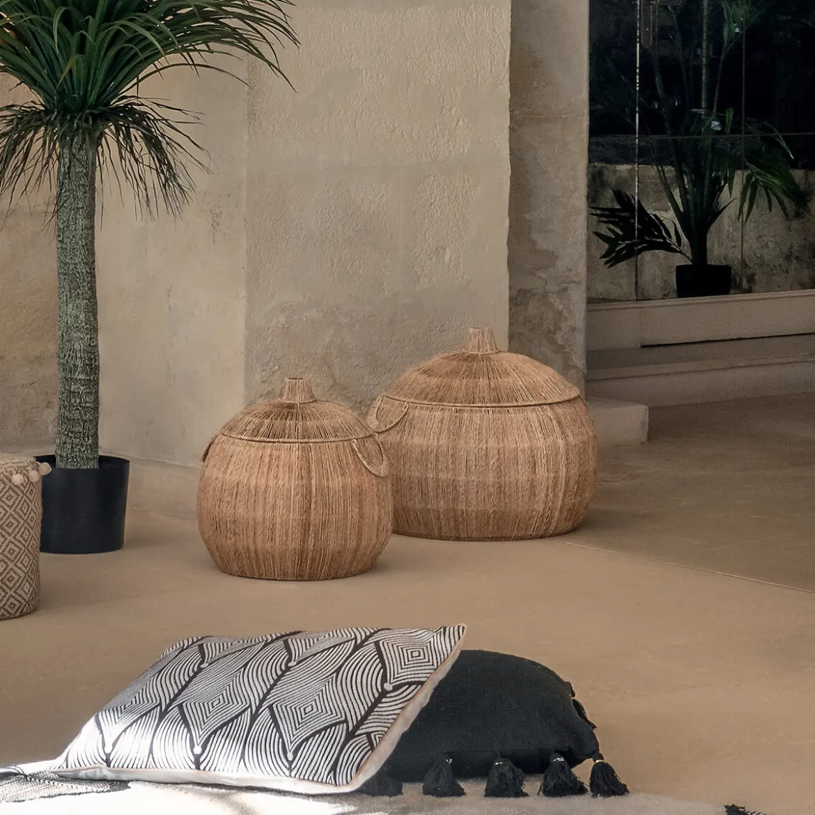 Set de 2 paniers ronds "Balaya"