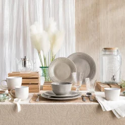 Set de table à franges, jute "Ambre"