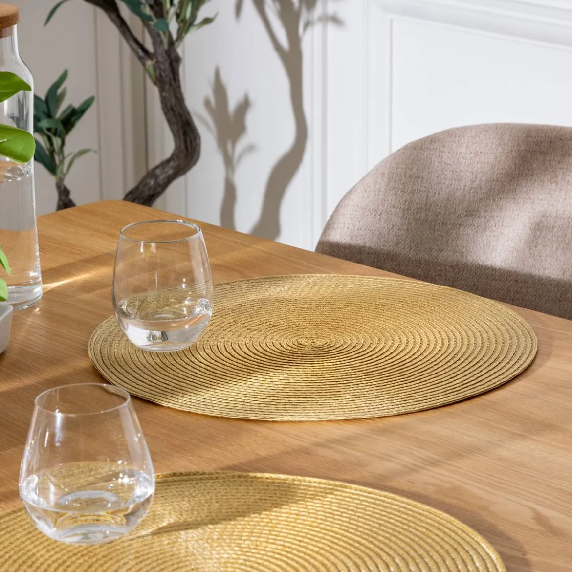 Set de table tressé rond "Tresse"