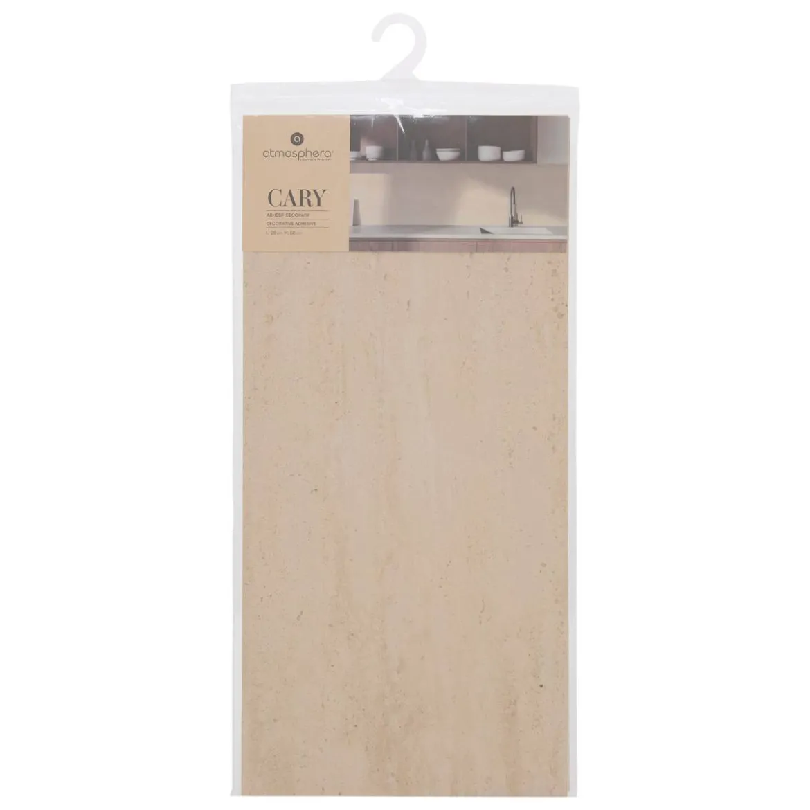 Sticker mural effet travertin "Cary"