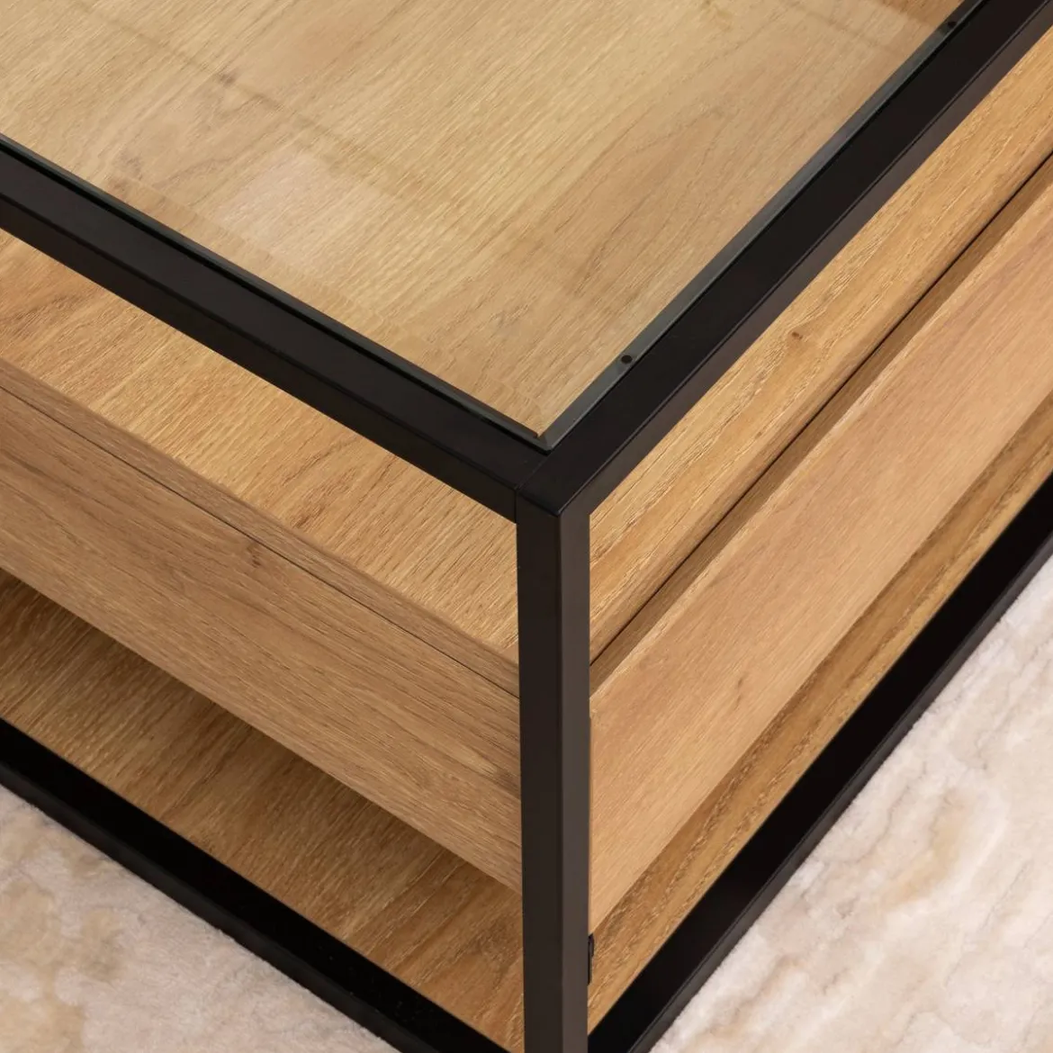 Table basse 2 tiroirs "Aldea"