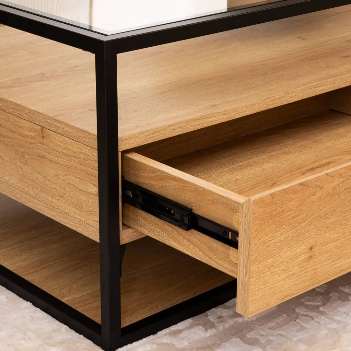 Table basse 2 tiroirs "Aldea"