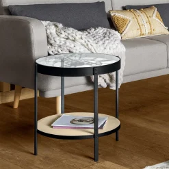 Table d'appoint horloge