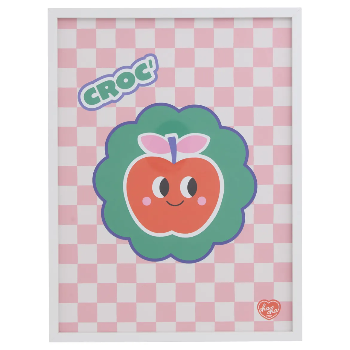 Tableau imprimé et encadré "Pomme d'amour" 31,5x41,5 cm