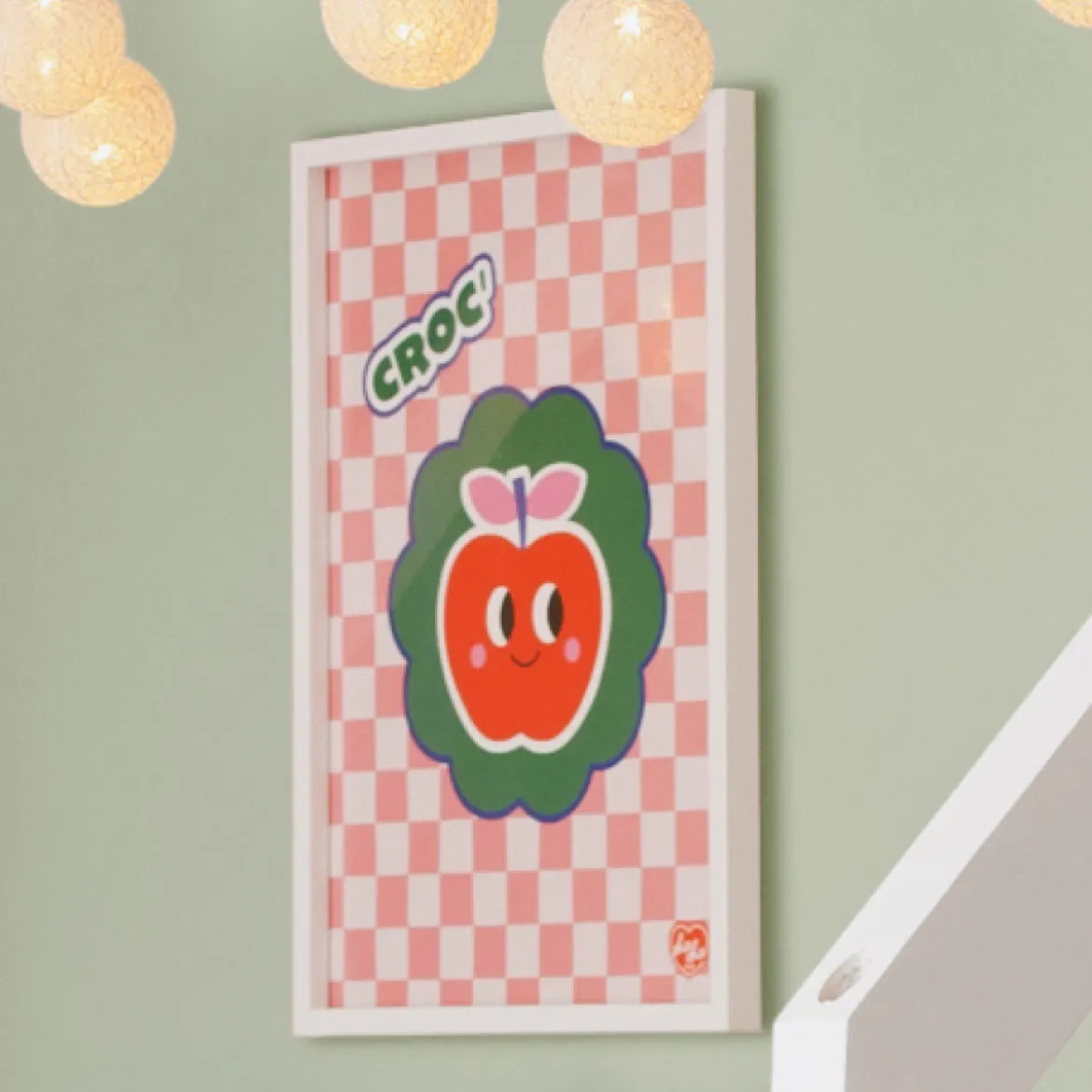 Tableau imprimé et encadré "Pomme d'amour" 31,5x41,5 cm