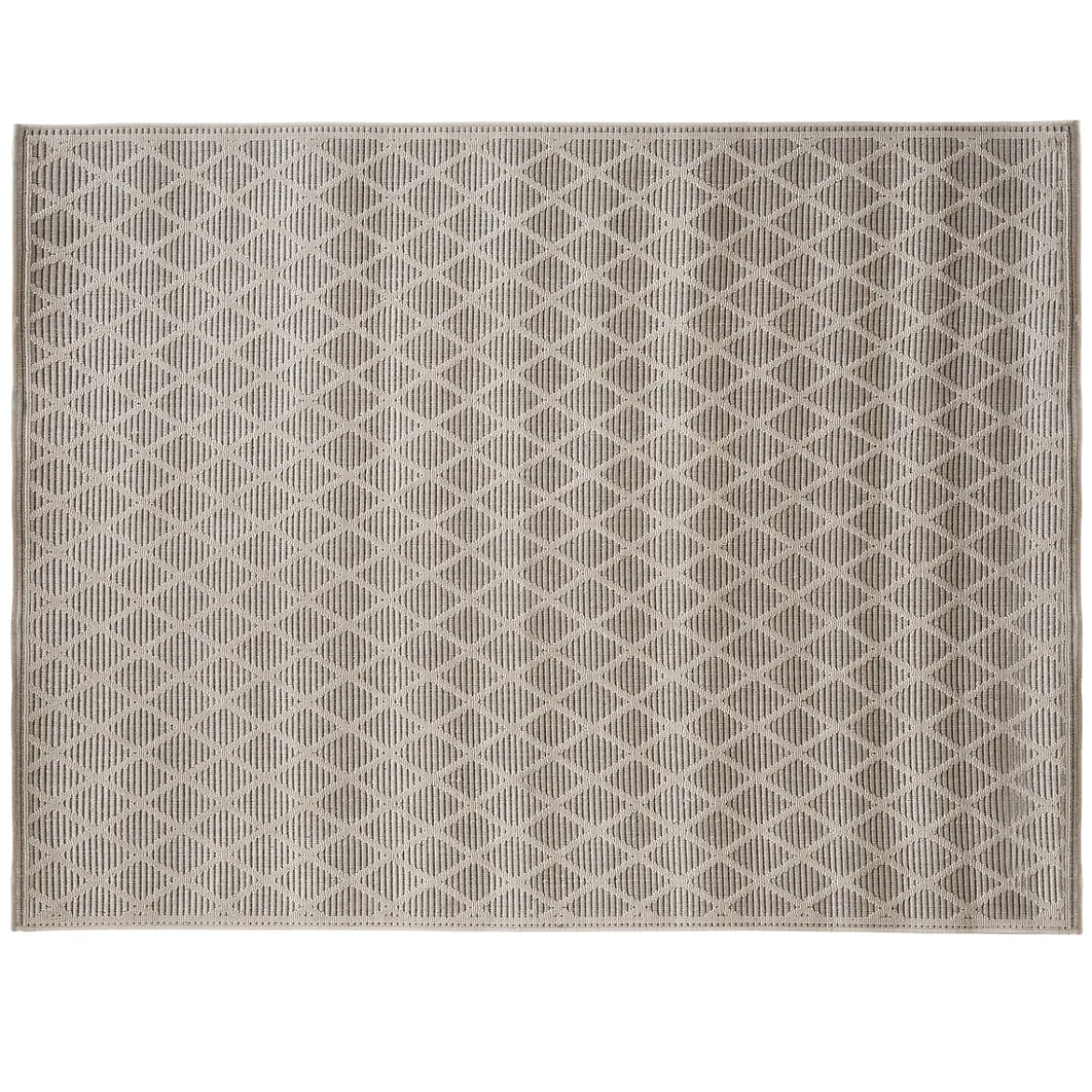 Tapis d'extérieur et d'intérieur GRAY Motifs losange Gris