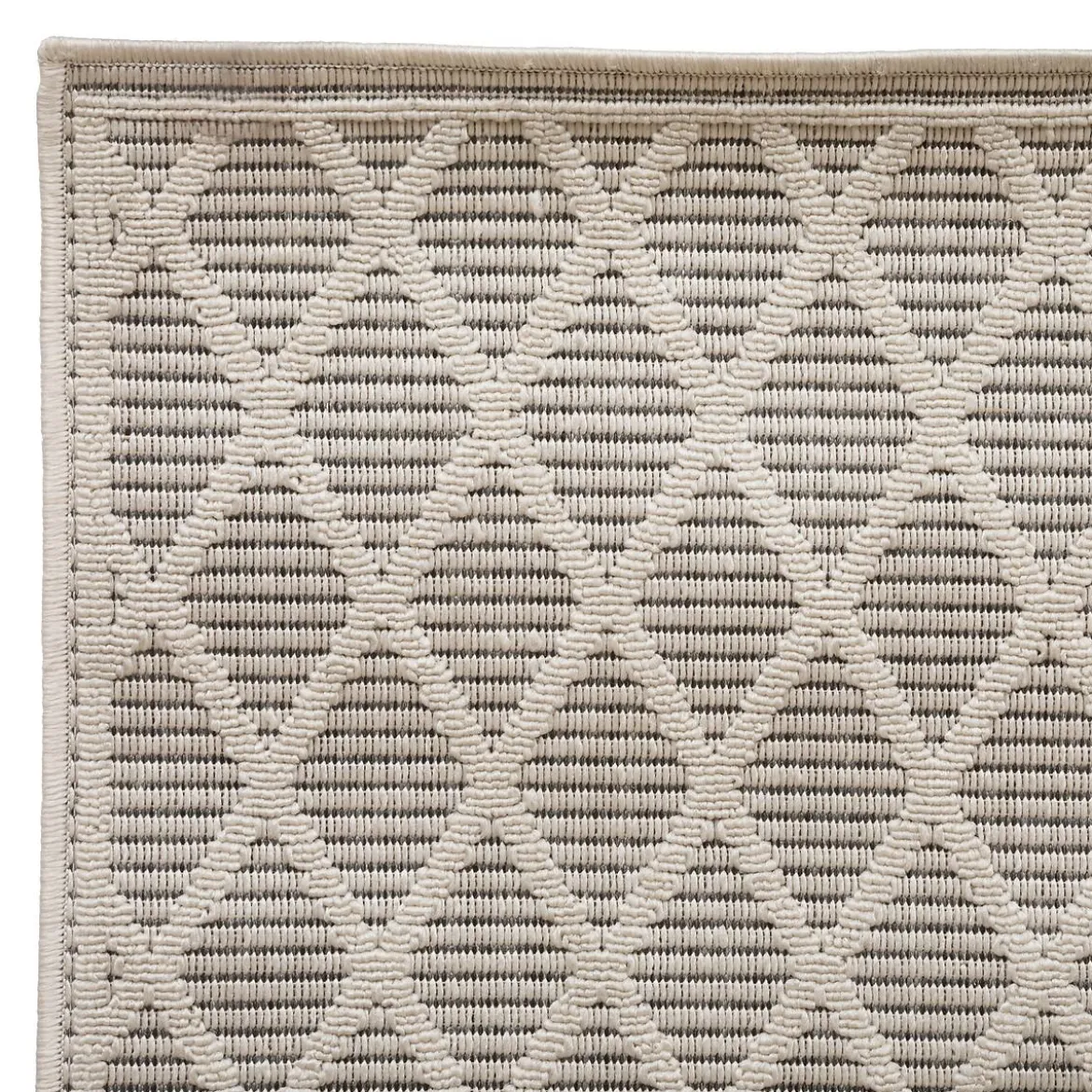 Tapis d'extérieur et d'intérieur GRAY Motifs losange Gris