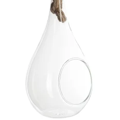 Vase goutte, verre et corde