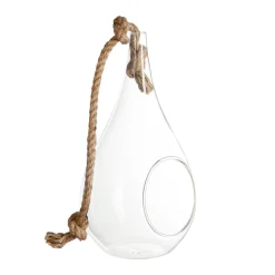 Vase goutte, verre et corde