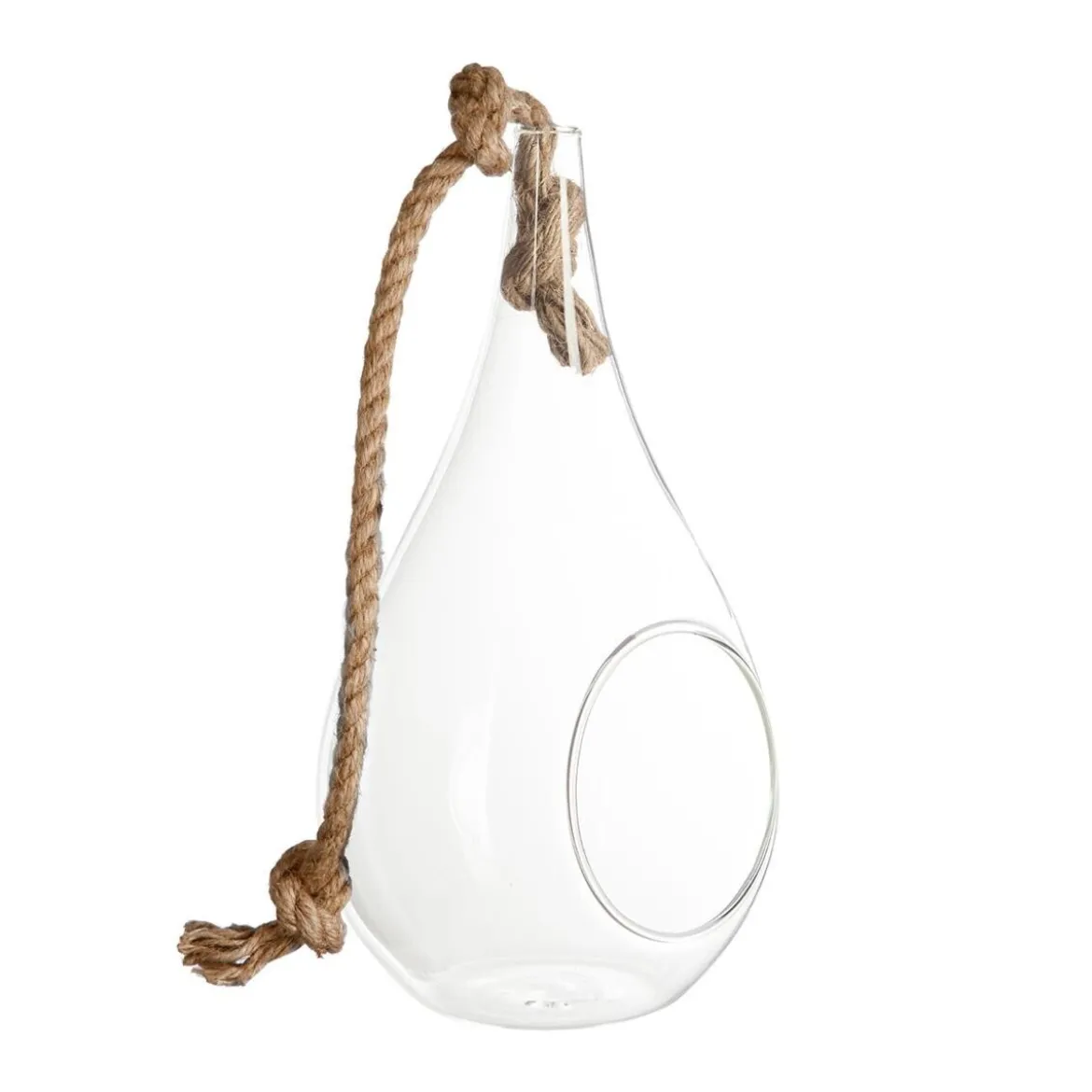 Vase goutte, verre et corde